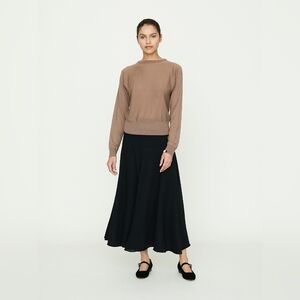 NWT Extreme Cashmere N°362 Elleni 100% Cashmere Crewneck Sweater In Chai O/S